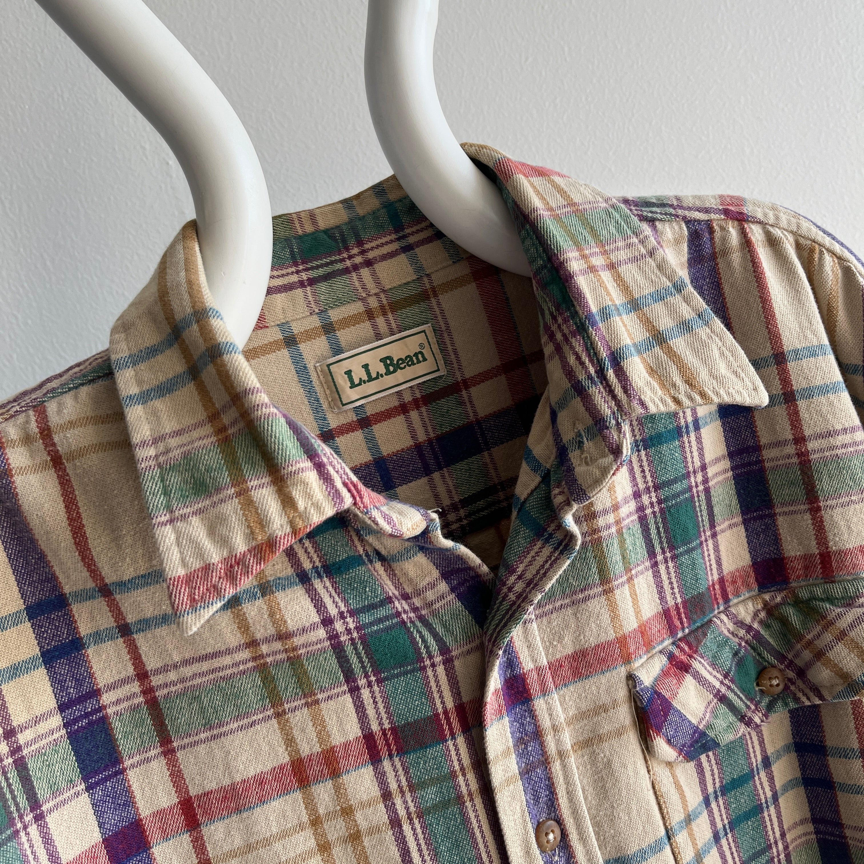 1990s L.L.Bean Single Pocket Cotton Flannel/Shirt - Yes Please!