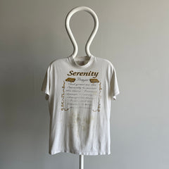 1980/90s Serenity Prayer Super Stained and Thin T-Shirt - !!!!!