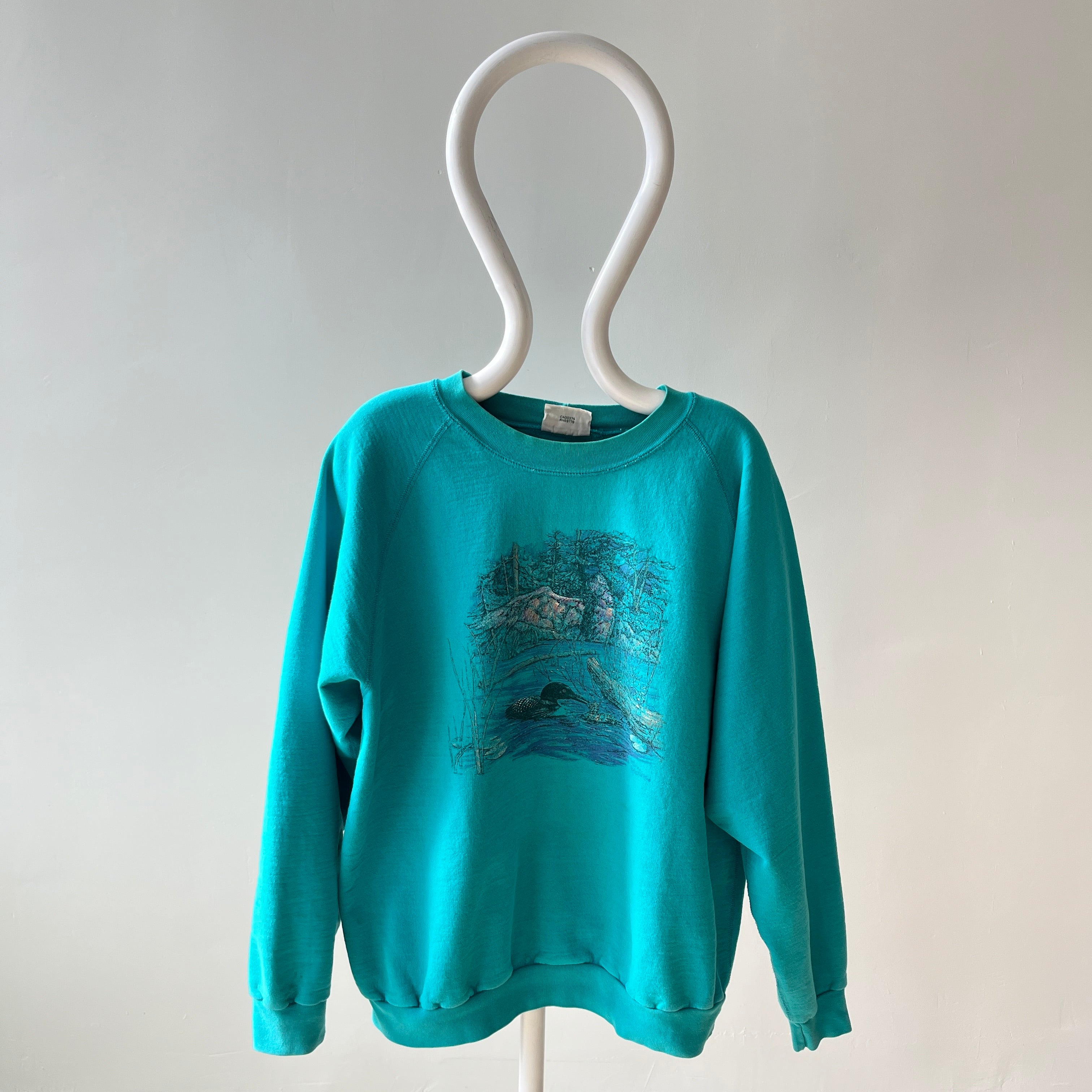 1980s Northern Reflections Heavyweight Mostly Cotton Sweatshirt with a Loon on It