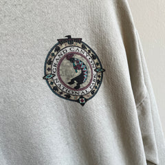 1990s Super Shredded Paper Thin Split Collar Front and Back Grand Canyon Sweatshirt