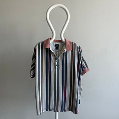 1990s/2000s Striped Worn Out Polo Shirt