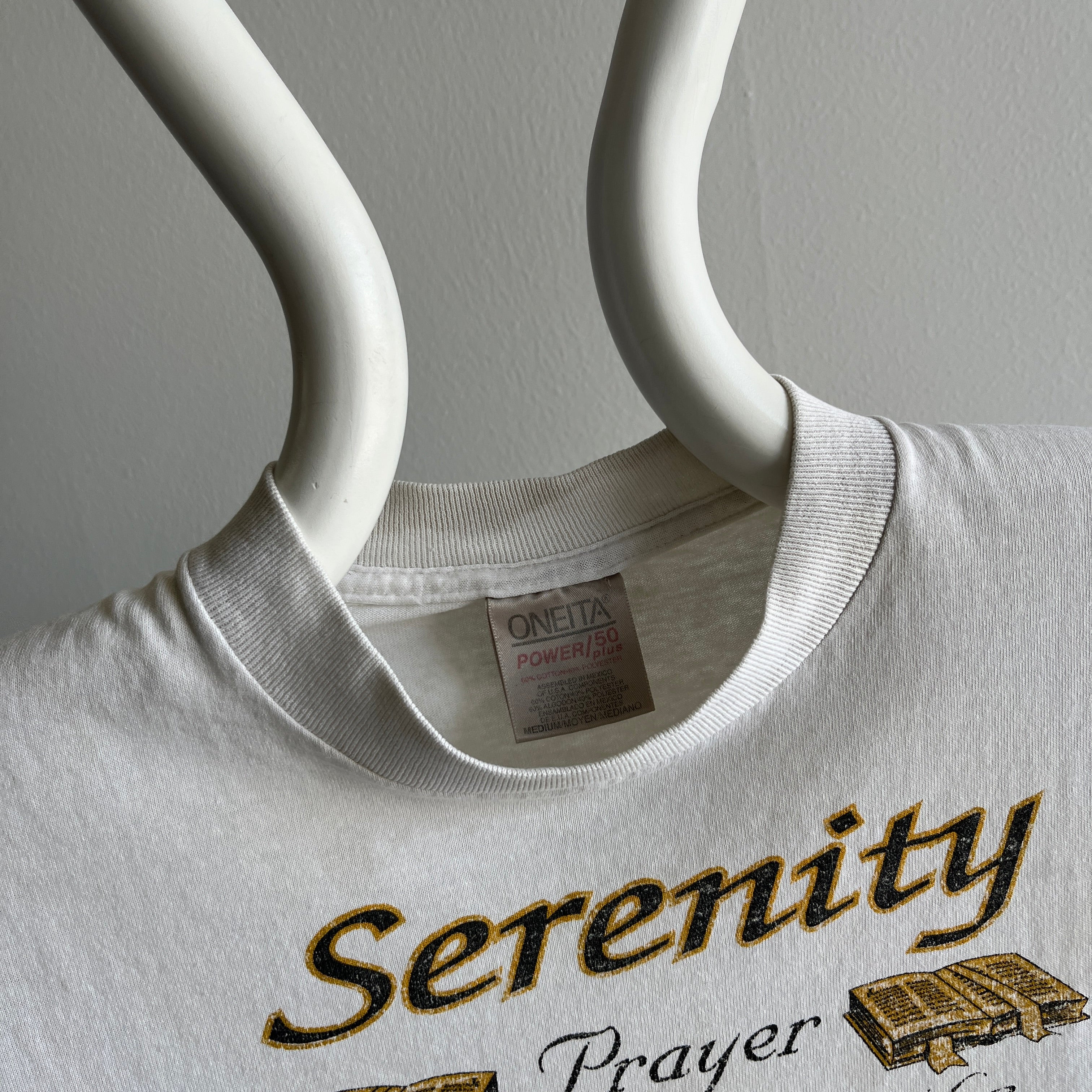 1980/90s Serenity Prayer Super Stained and Thin T-Shirt - !!!!!