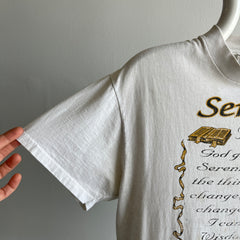 1980/90s Serenity Prayer Super Stained and Thin T-Shirt - !!!!!