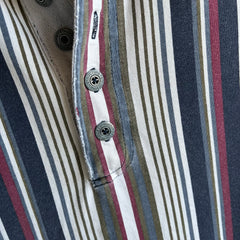 1990s/2000s Striped Worn Out Polo Shirt