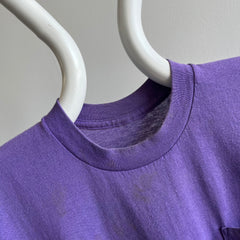 1980s Super Stained and Faded Purple Muscle Tank