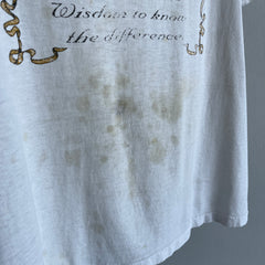 1980/90s Serenity Prayer Super Stained and Thin T-Shirt - !!!!!