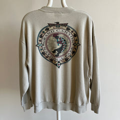 1990s Super Shredded Paper Thin Split Collar Front and Back Grand Canyon Sweatshirt