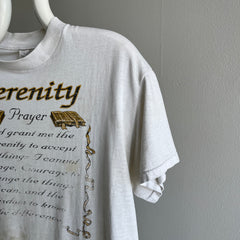 1980/90s Serenity Prayer Super Stained and Thin T-Shirt - !!!!!