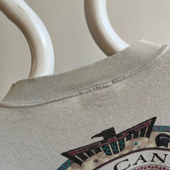 1990s Super Shredded Paper Thin Split Collar Front and Back Grand Canyon Sweatshirt