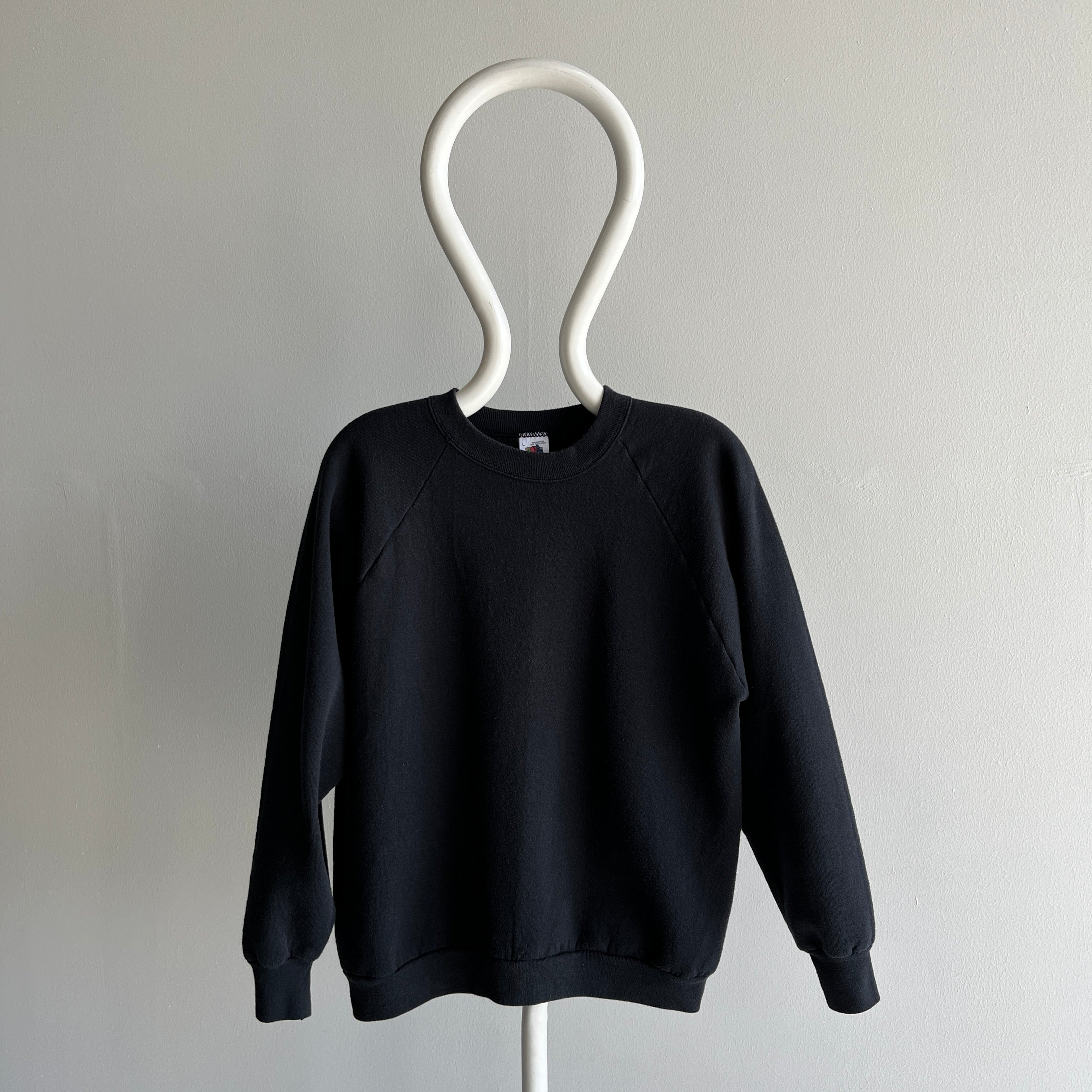 1980s Faded Black FOTL Soft and Cozy Sweatshirt