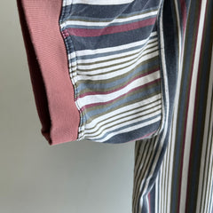 1990s/2000s Striped Worn Out Polo Shirt