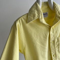 1970/80s Lemon Flannel By Five Brothers - Boys Size XL