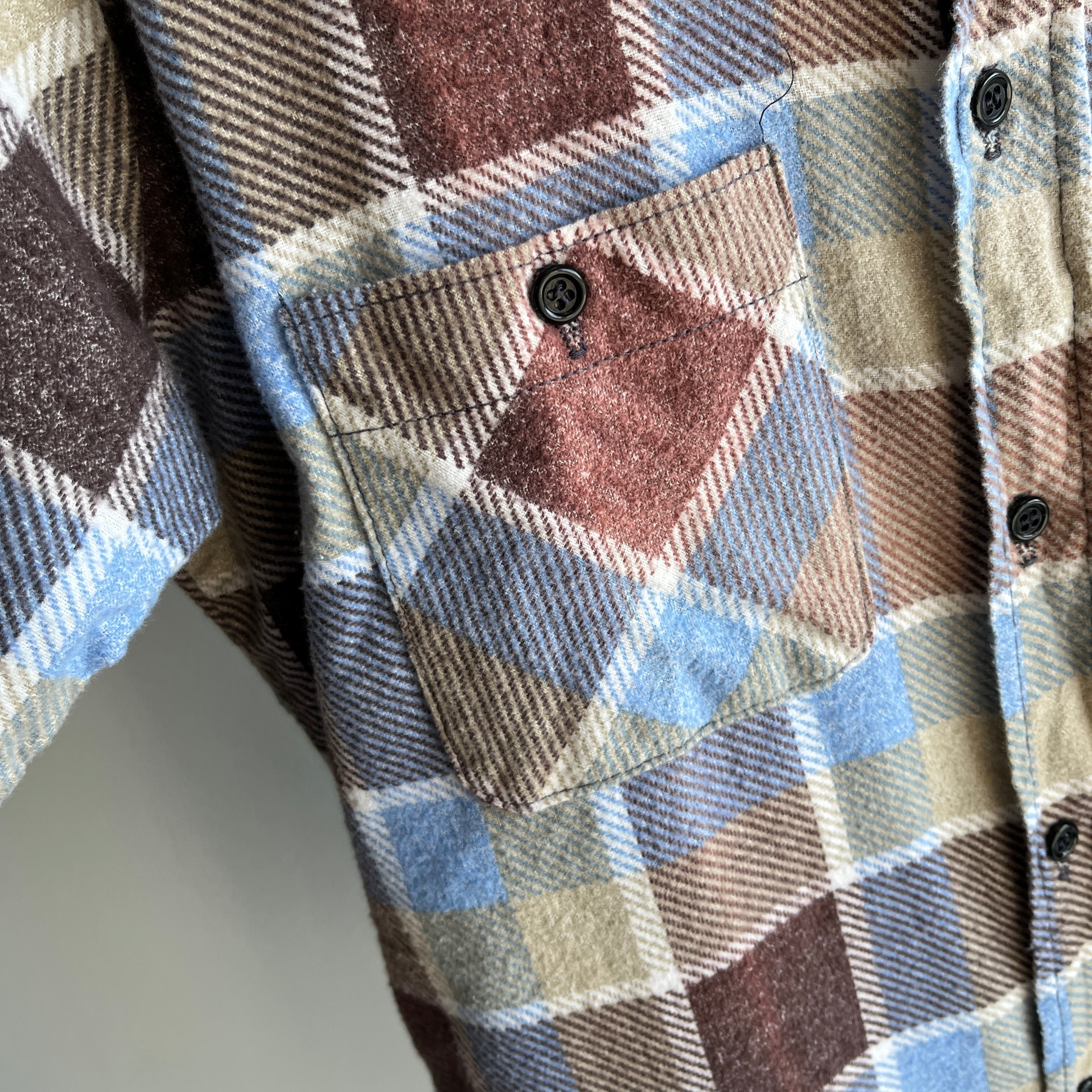 1980/90s Lightweight Longer Single Sided Soft Five Brothers Flannel