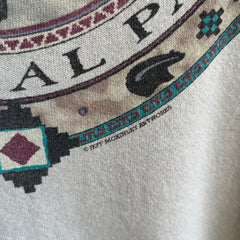 1990s Super Shredded Paper Thin Split Collar Front and Back Grand Canyon Sweatshirt