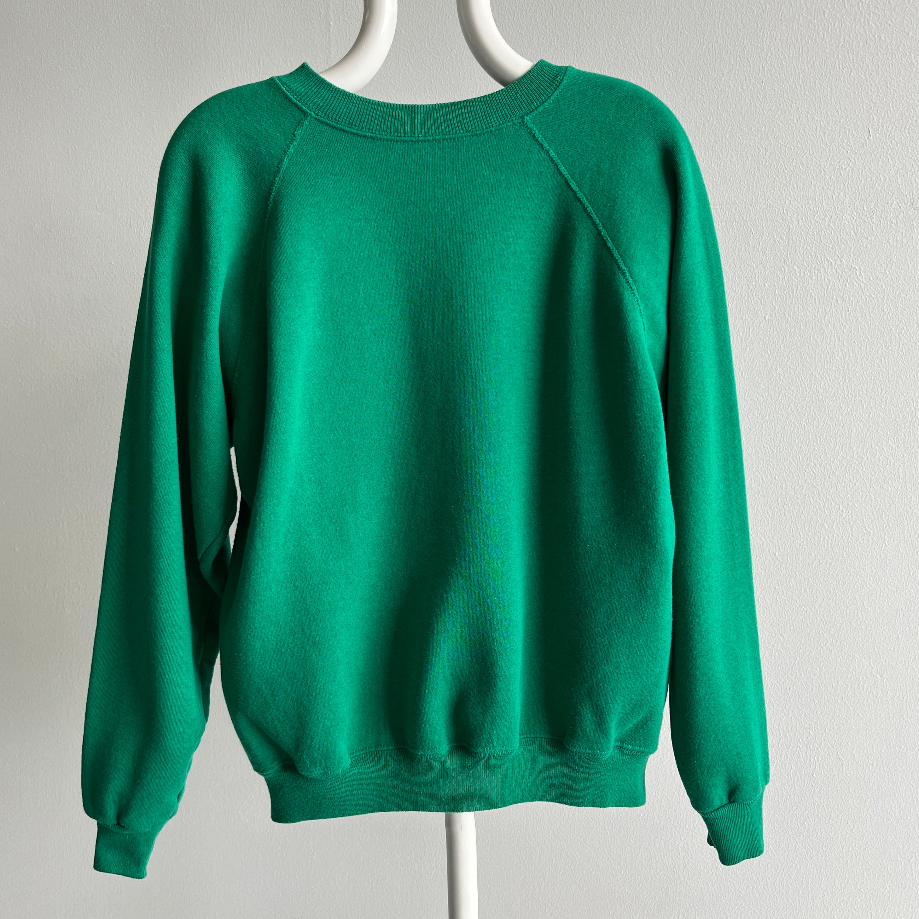 1980s Grass is Green Raglan Sweatshirt - A Gem!