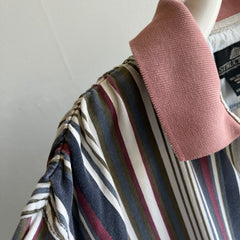 1990s/2000s Striped Worn Out Polo Shirt