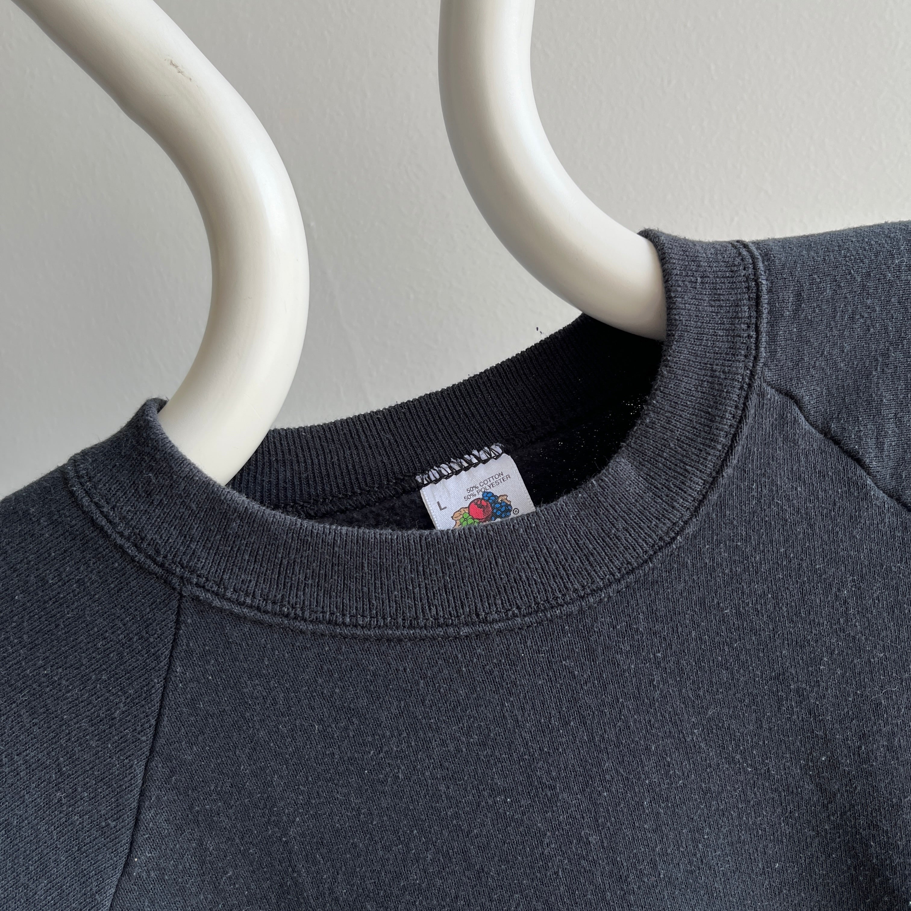 1980s Faded Black FOTL Soft and Cozy Sweatshirt