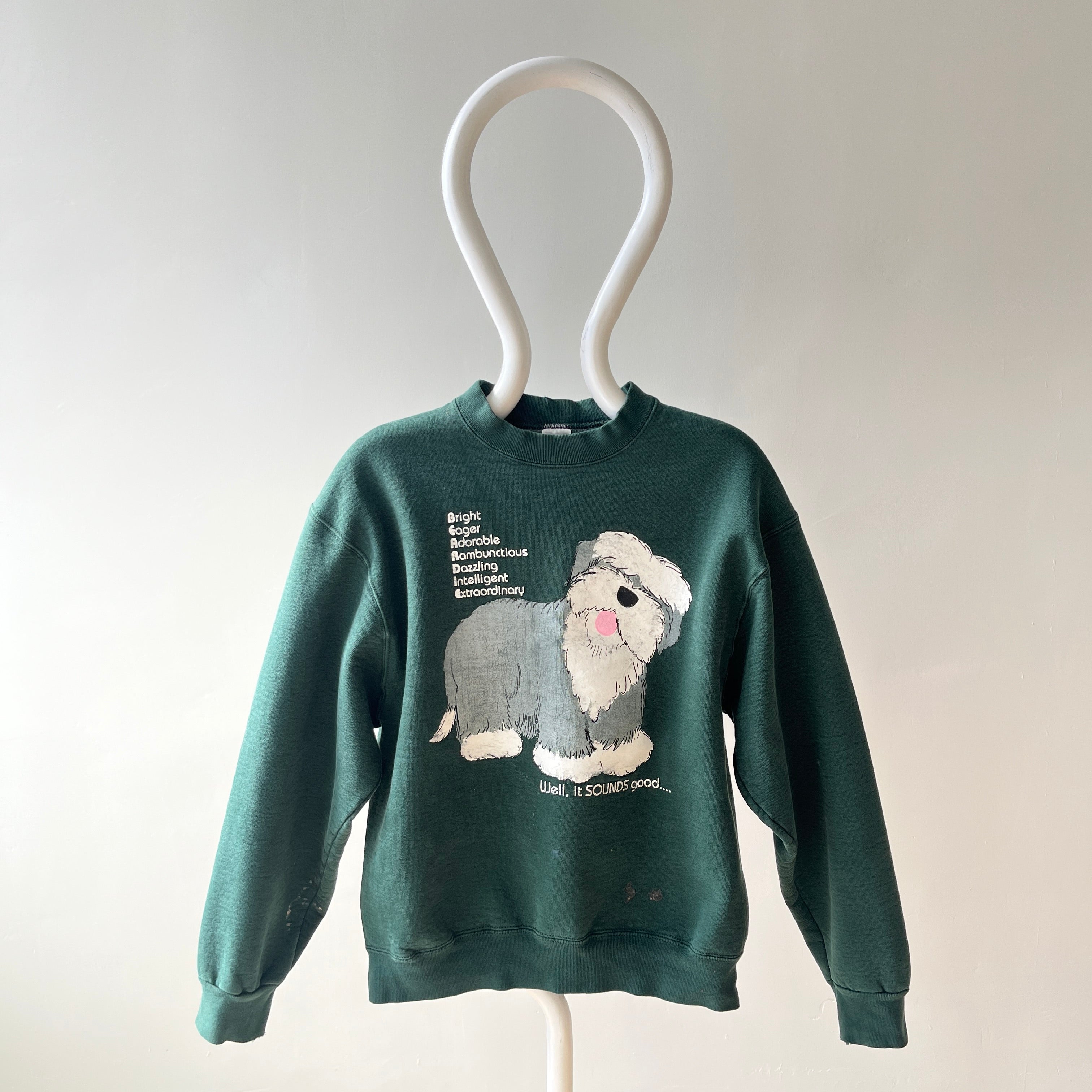 1980s BEARDLE Heavyweight Sweatshirt (Staining, Including Gum) !!!!!!