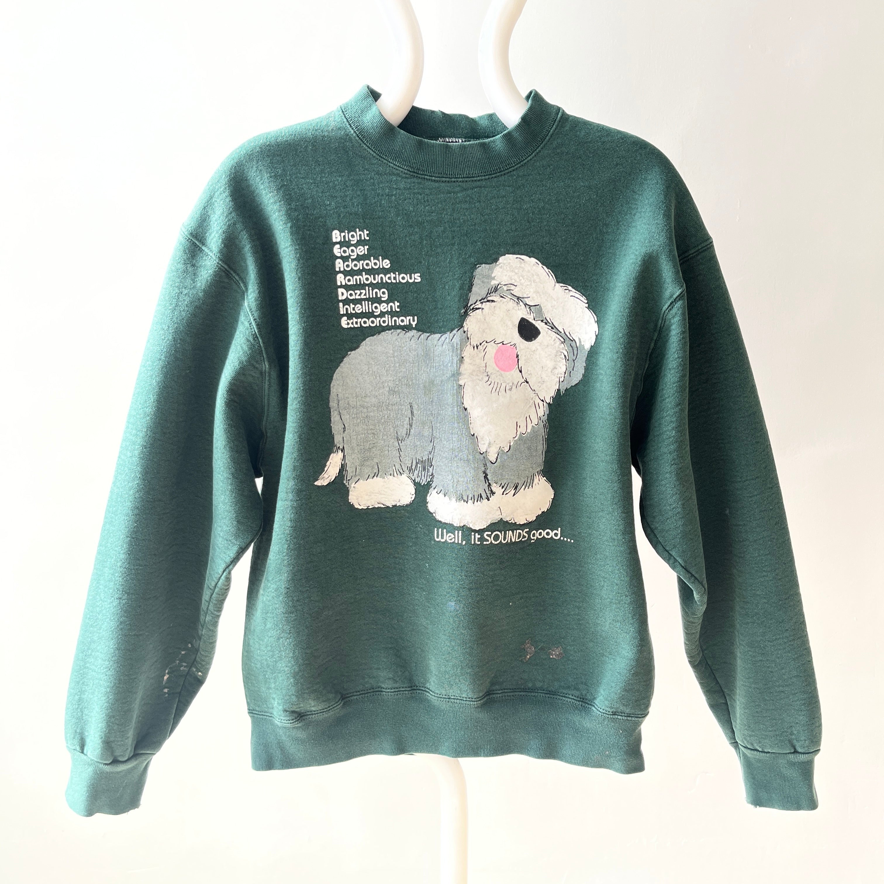 1980s BEARDLE Heavyweight Sweatshirt (Staining, Including Gum) !!!!!!