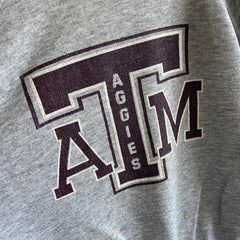 1980s Texas A&M Well Stained Thin Raglan Sweatshirt