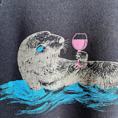 1987 Harpers Ferry Vineyards - Sea Otter Drinking Wine - Perfectly Worn Sweatshirt
