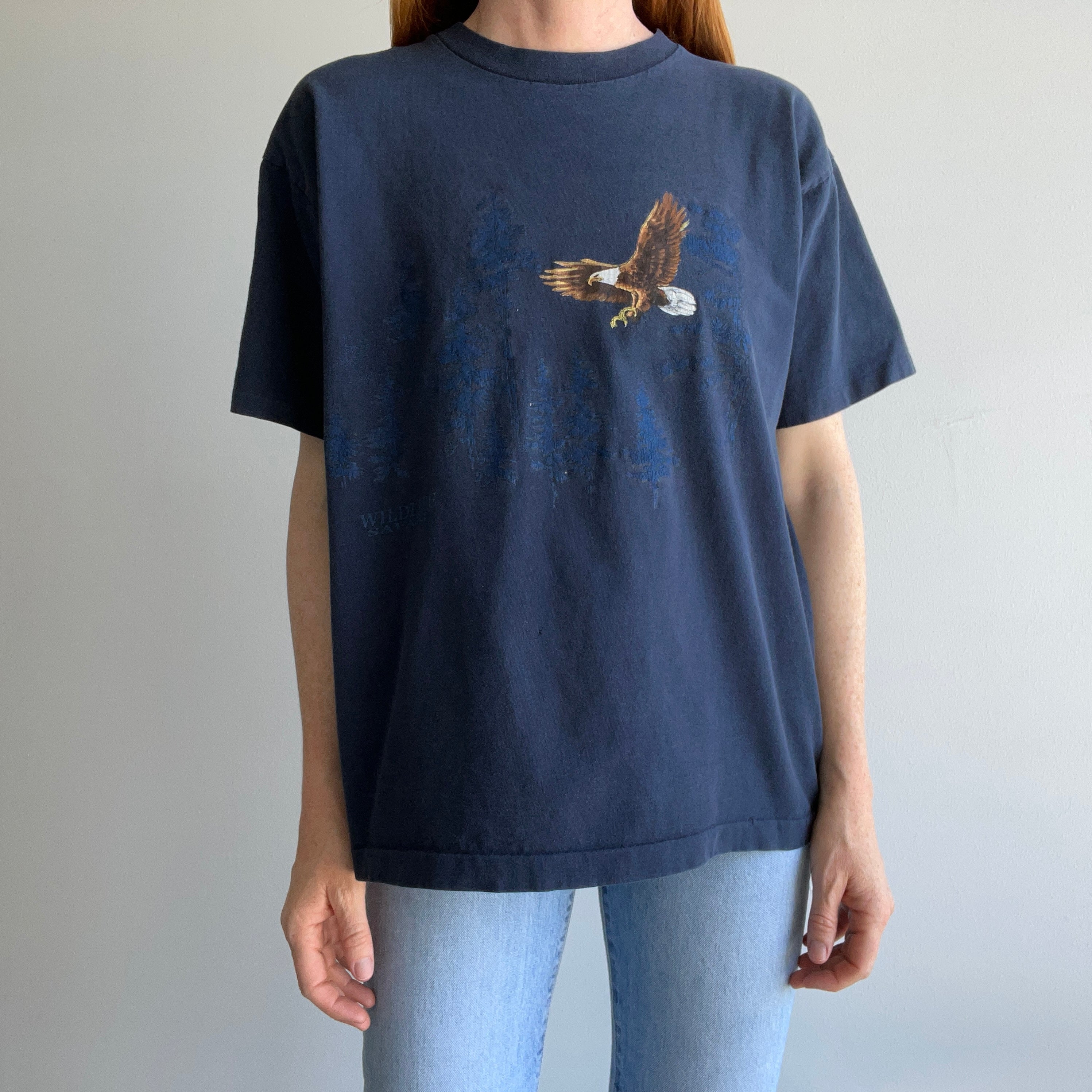 1990s Wildlife Safari Eagle Cotton T-Shirt