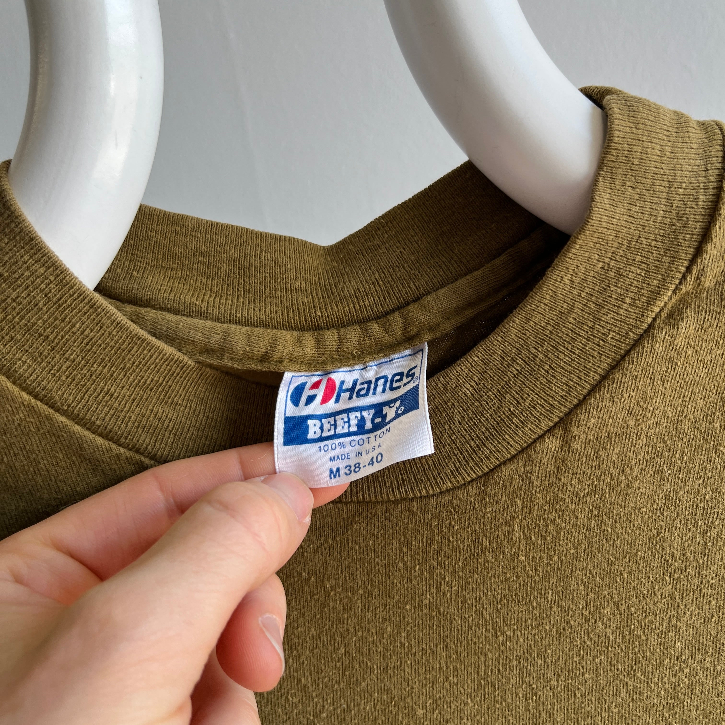 1980s Bronze Brown T-Shirt by Hanes - Great Color