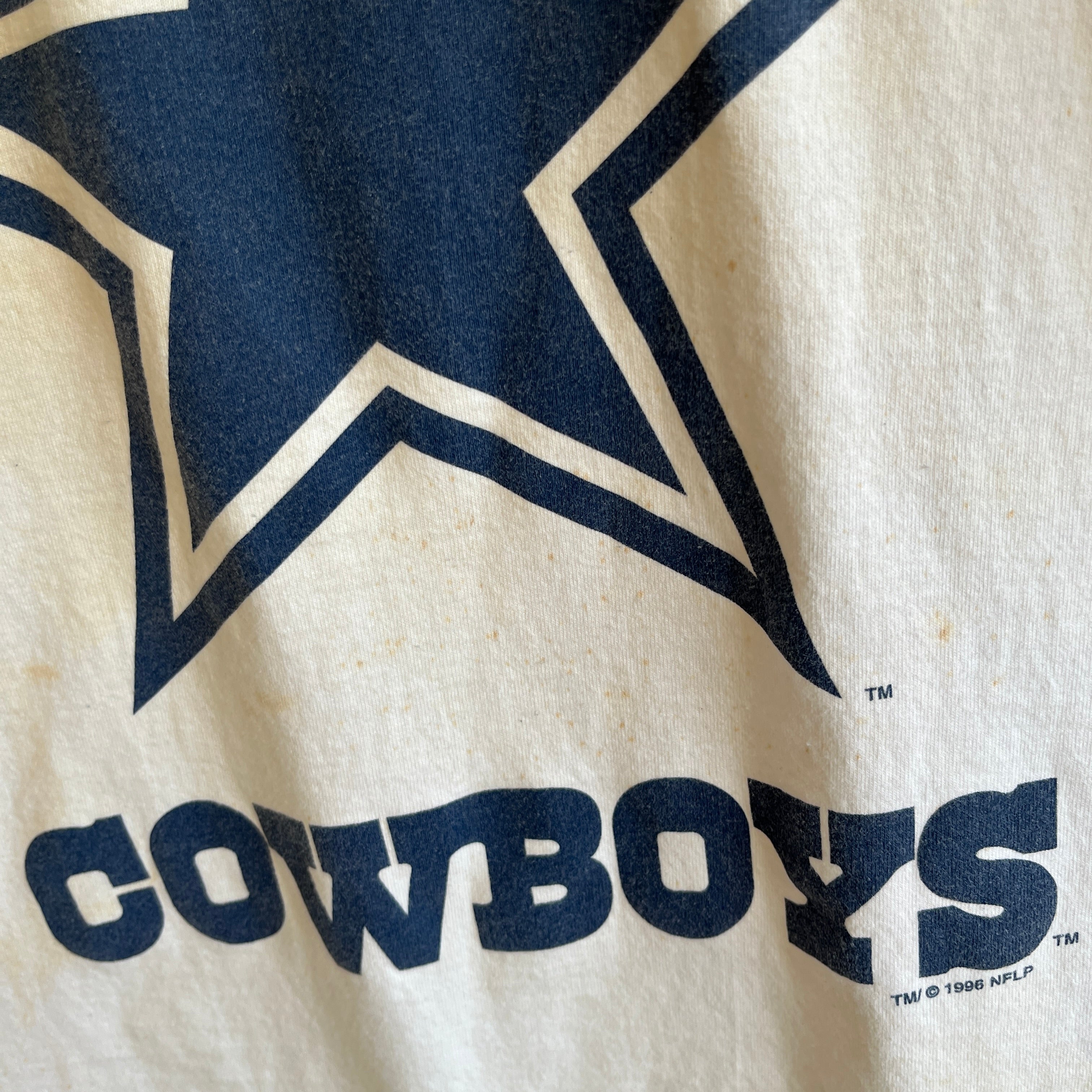 1996 Dallas Cowboys Epically Age Stained/Freckled T-Shirt