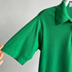 1990s Kelly Green Lacoste Polo Shirt with Color Fade