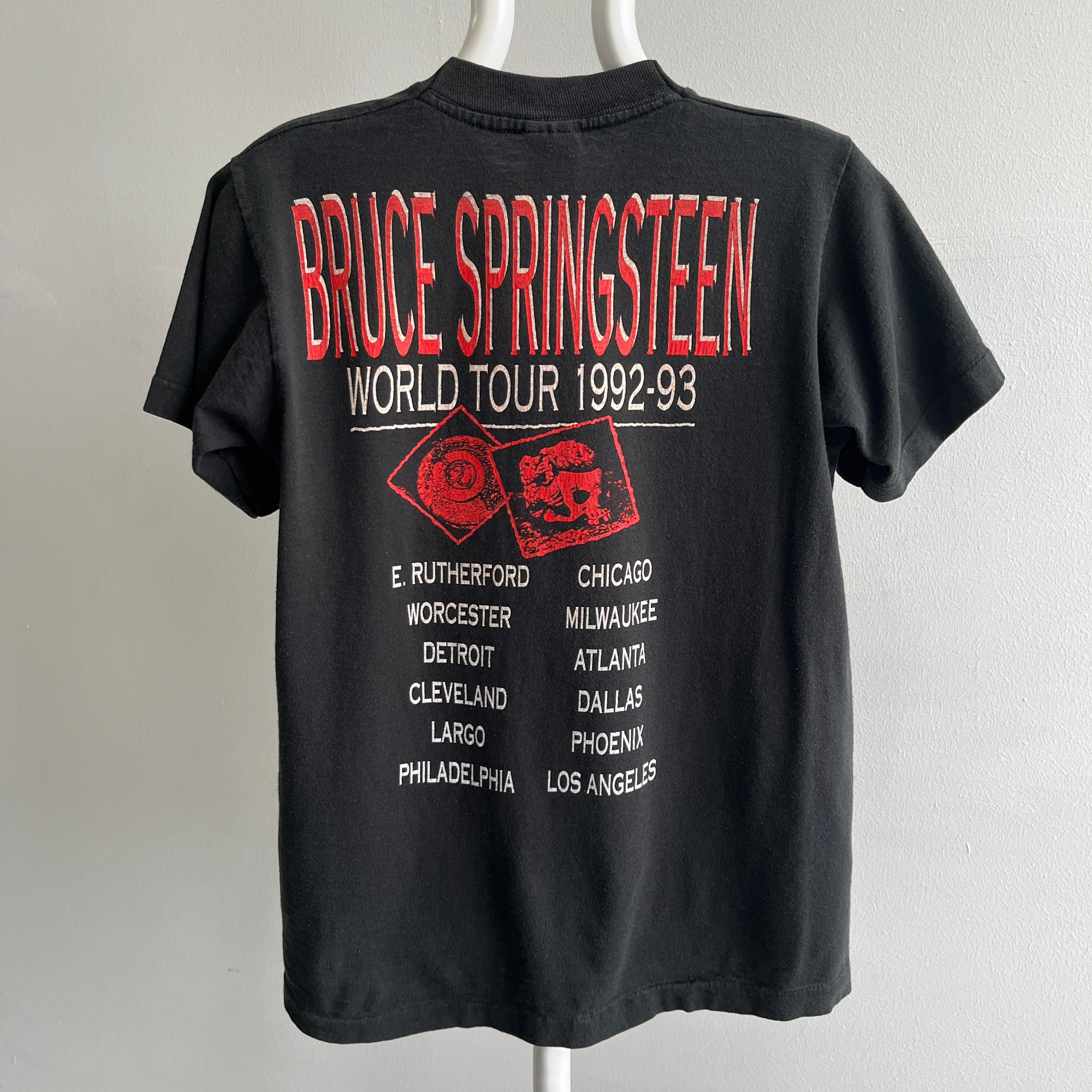 1992-3 Bruce Springsteen Front and Back Wold Tour T-Shirt