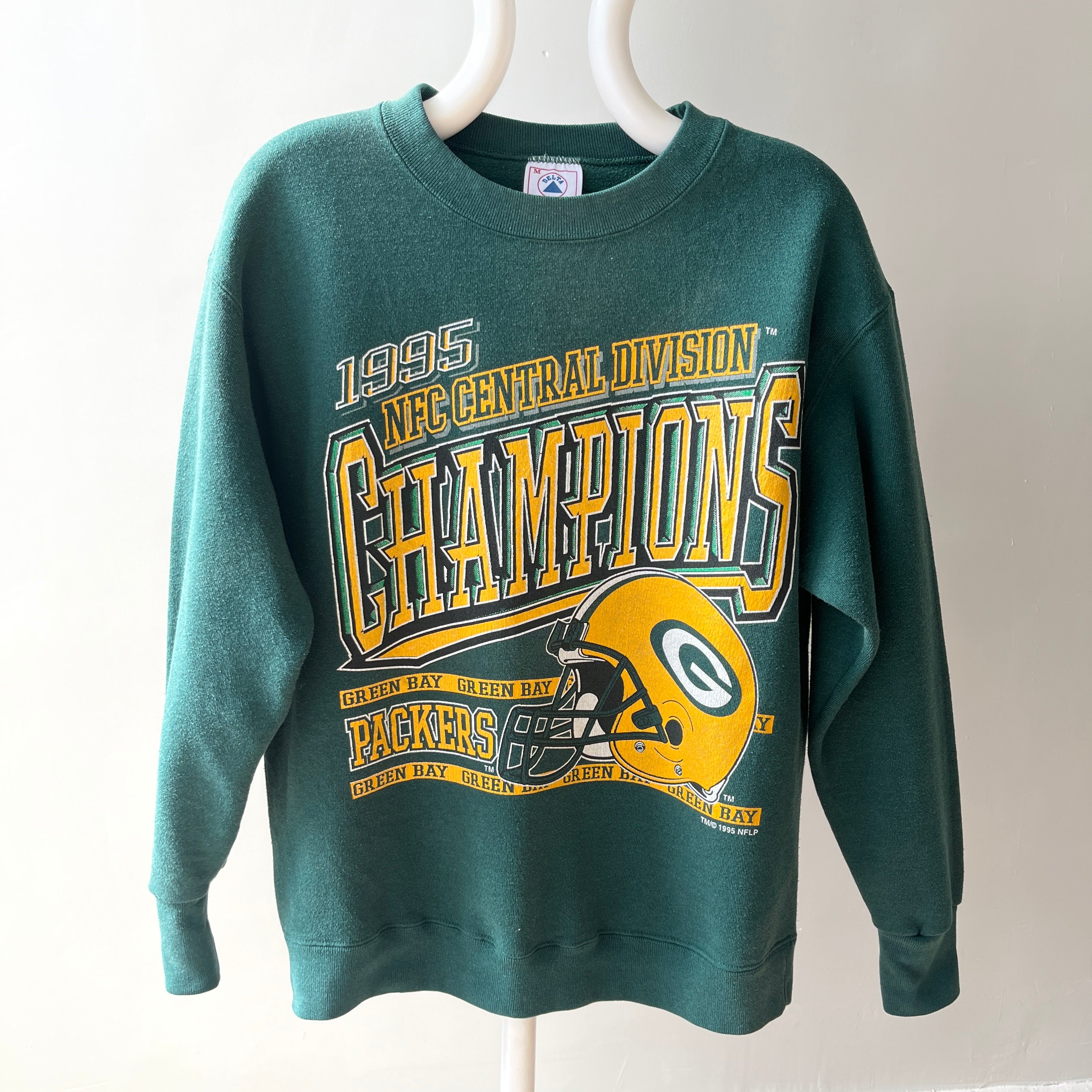 1995 Green Bay Packers NFC Central Division Champions Sweatshirt - Heavyweight Cotton/Poly