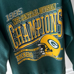 1995 Green Bay Packers NFC Central Division Champions Sweatshirt - Heavyweight Cotton/Poly