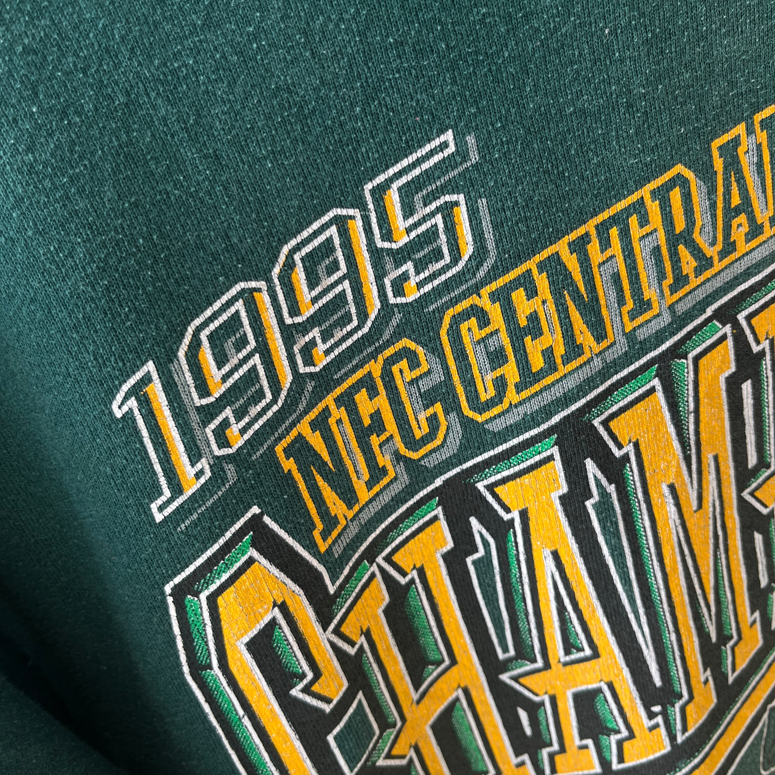 1995 Green Bay Packers NFC Central Division Champions Sweatshirt - Heavyweight Cotton/Poly