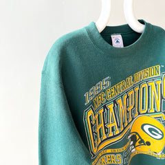 1995 Green Bay Packers NFC Central Division Champions Sweatshirt - Heavyweight Cotton/Poly