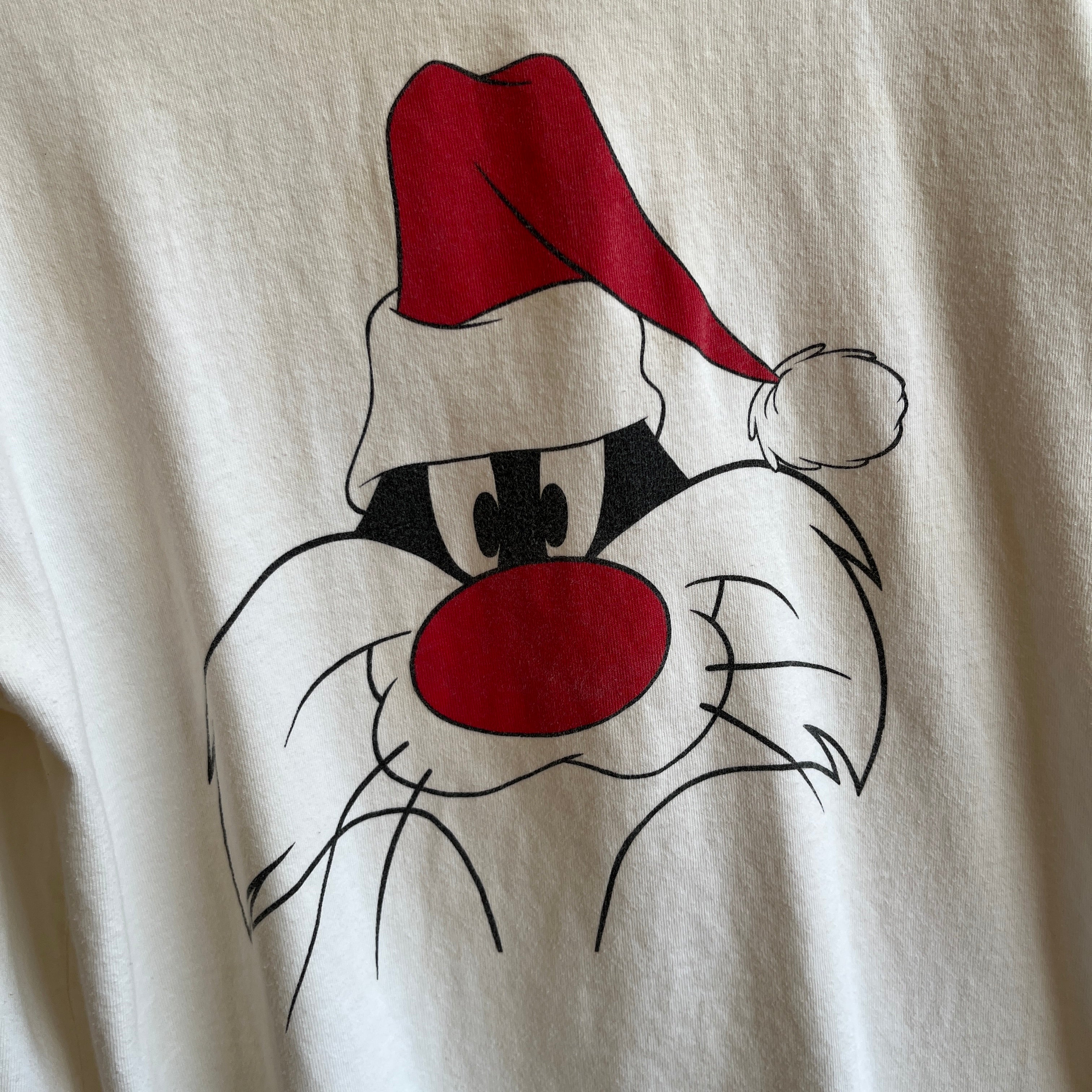 1991 Sylvester Santa Soft Long Sleeve Cotton Shirt with Age Staining