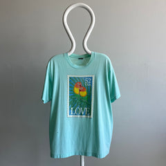 1991 USPS 52 Cent Stamp T-Shirt with a Parrot