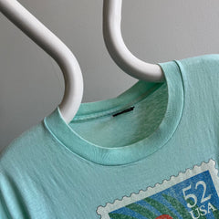 1991 USPS 52 Cent Stamp T-Shirt with a Parrot