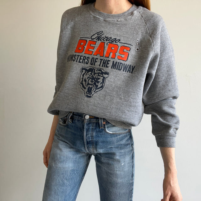 1980s Chicago Bears "Monsters of the Midway" Beat Up Sweatshirt