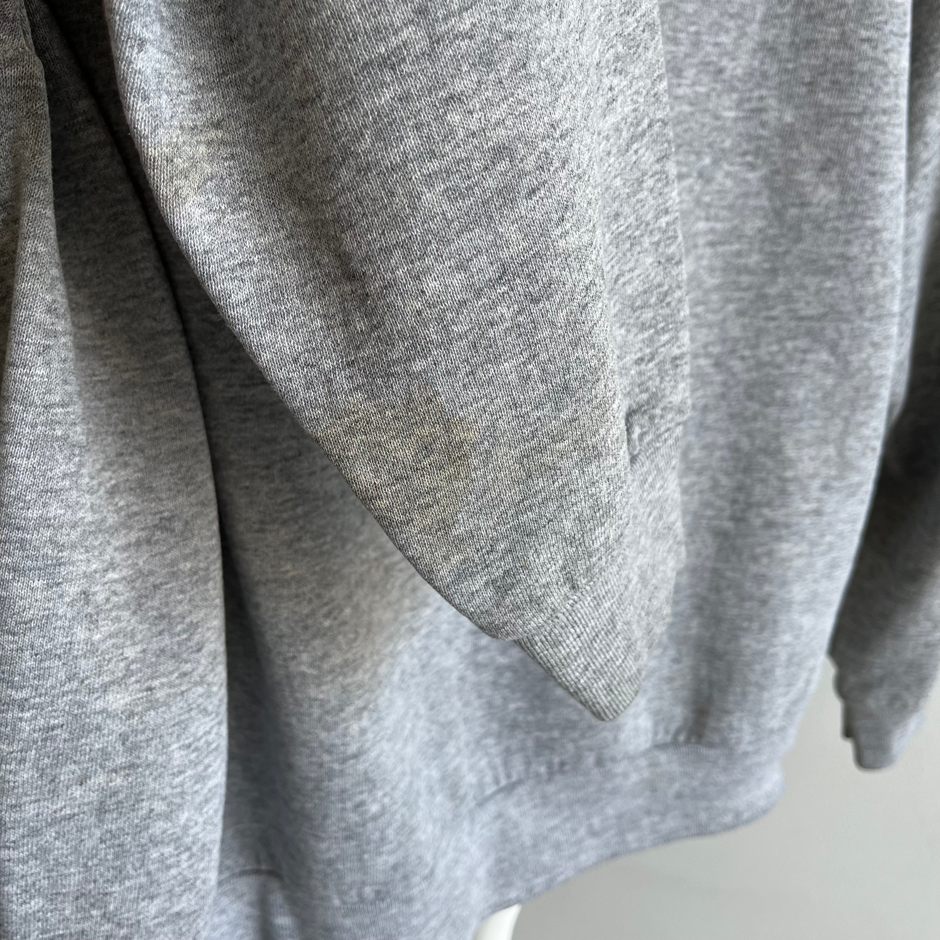 1990s FOTL Blank Gray Sweatshirt with Contrast Stitching