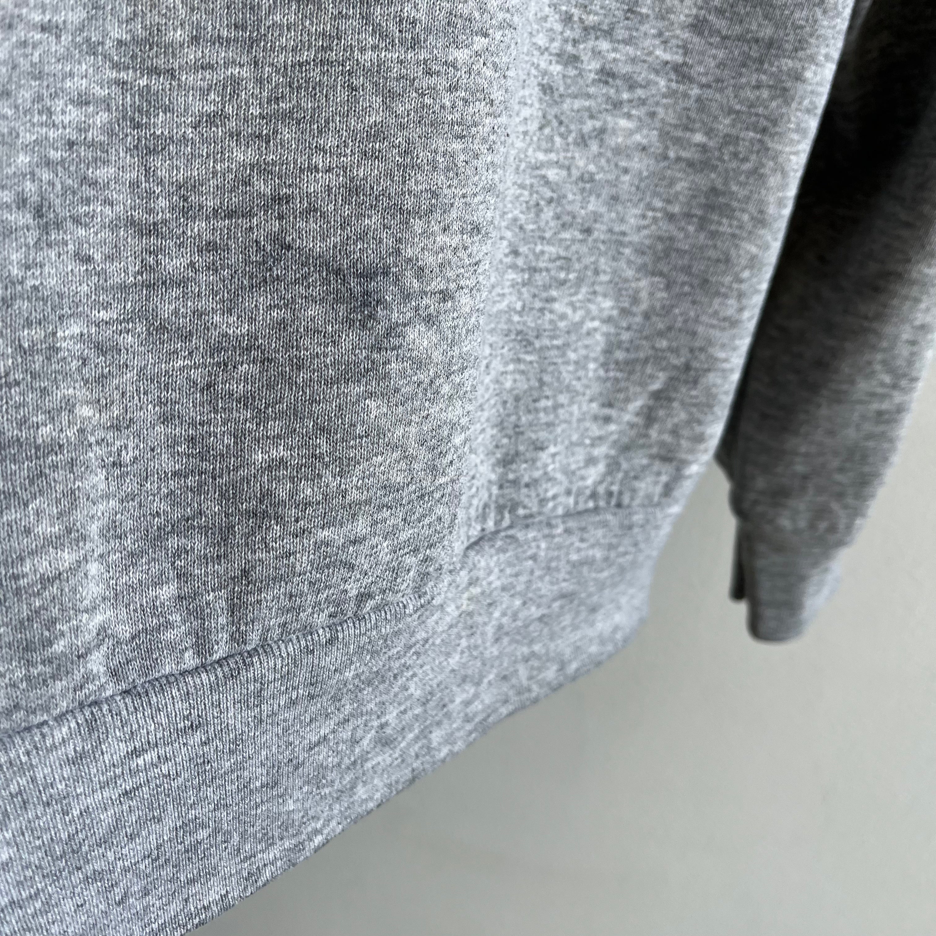 1990s FOTL Blank Gray Sweatshirt with Contrast Stitching