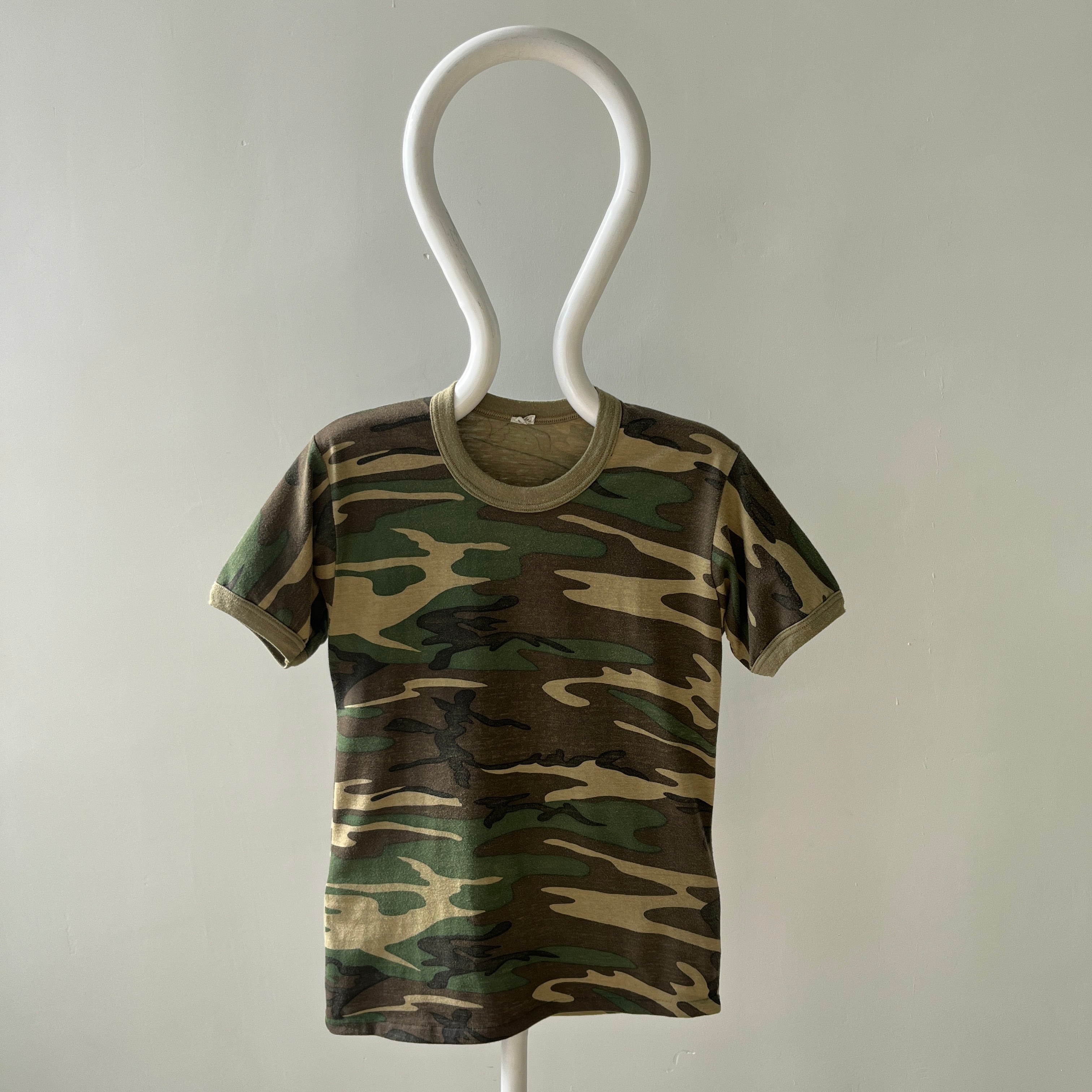 1970/80s Fitted Camo Ring T-Shirt