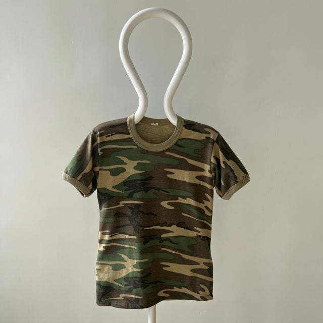 1970/80s Fitted Camo Ring T-Shirt