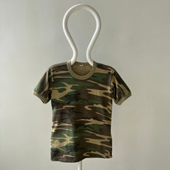 1970/80s Fitted Camo Ring T-Shirt