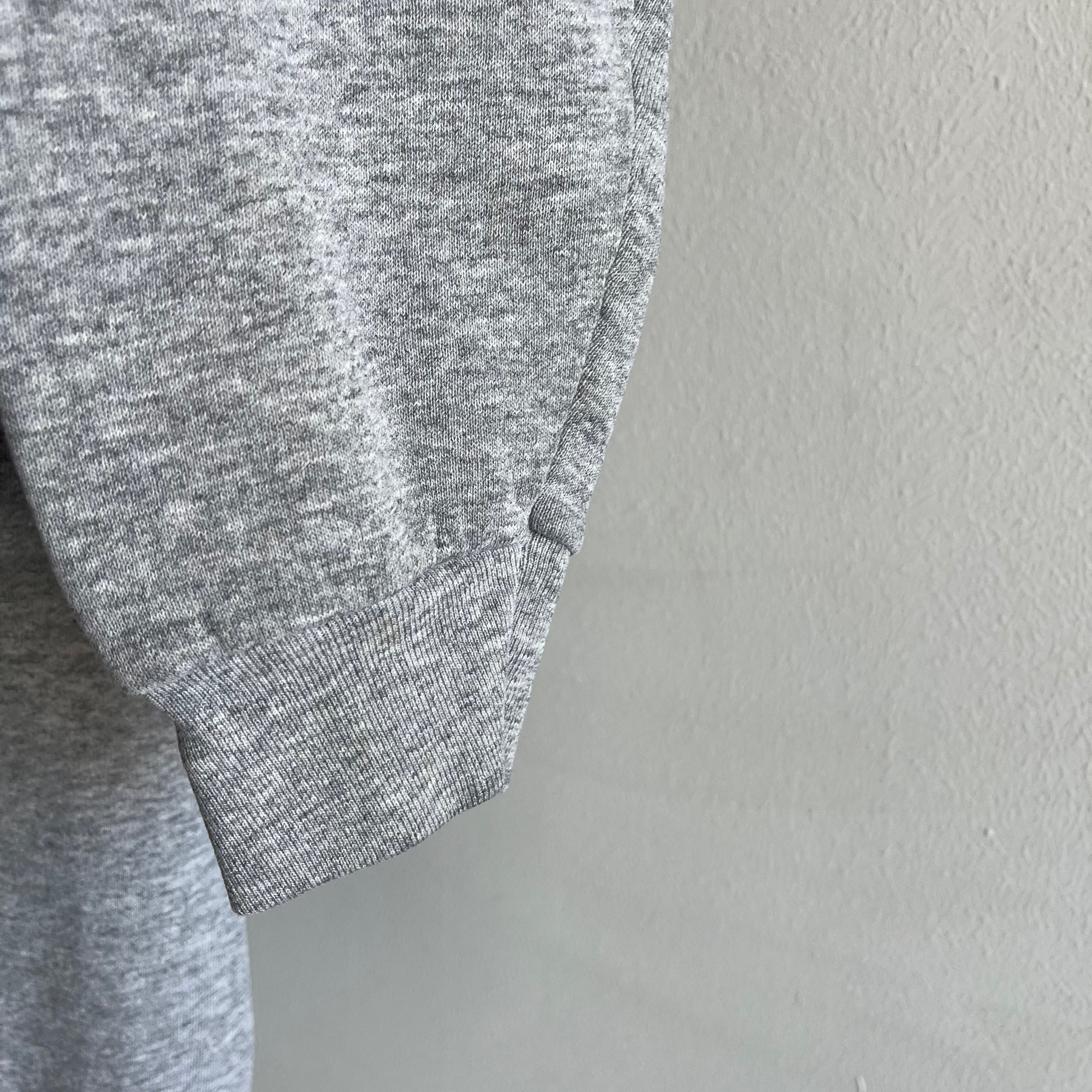 1990s FOTL Blank Gray Sweatshirt with Contrast Stitching