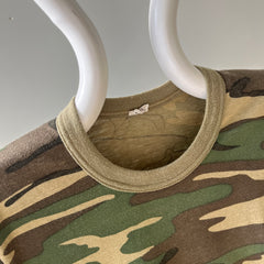 1970/80s Fitted Camo Ring T-Shirt