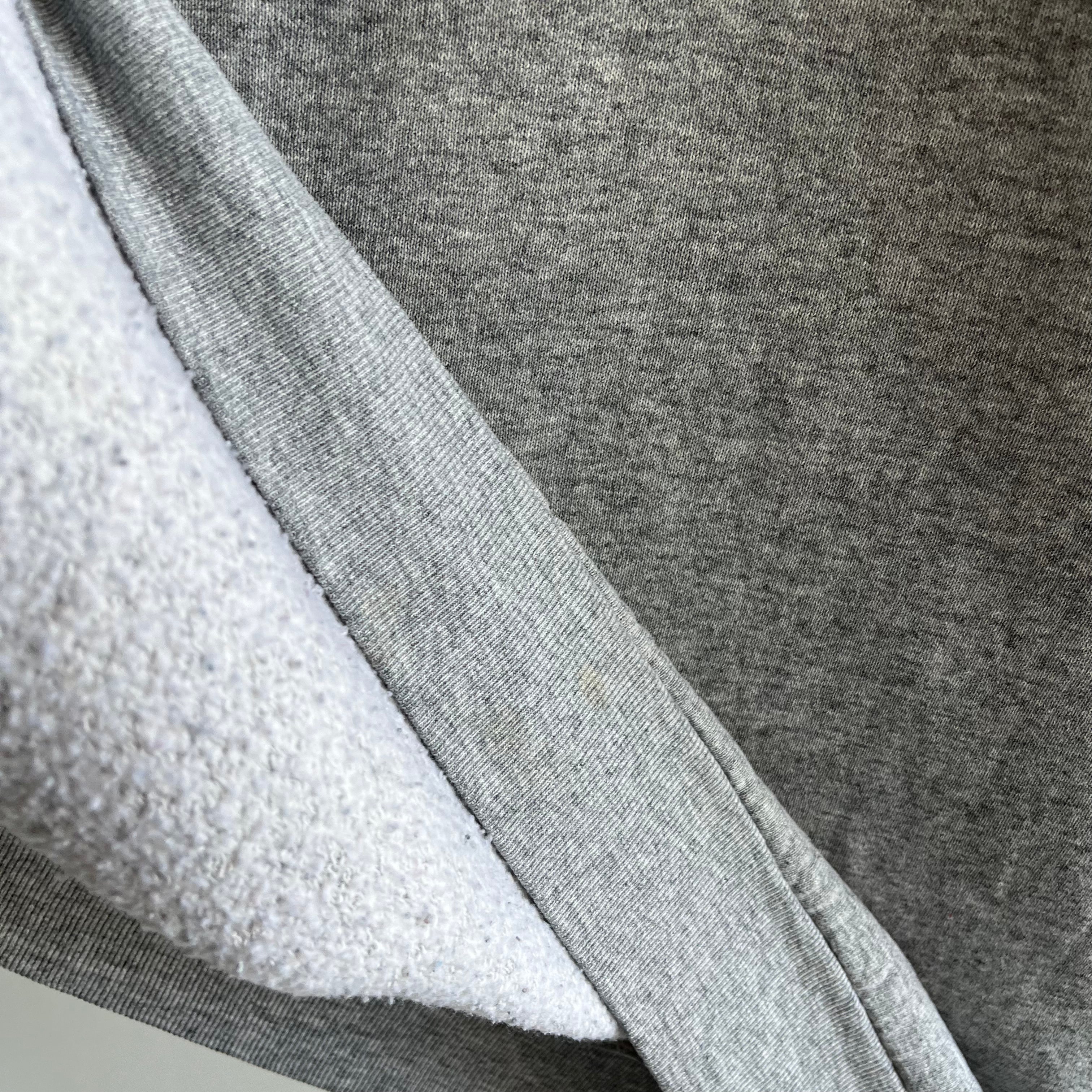 1990s FOTL Blank Gray Sweatshirt with Contrast Stitching