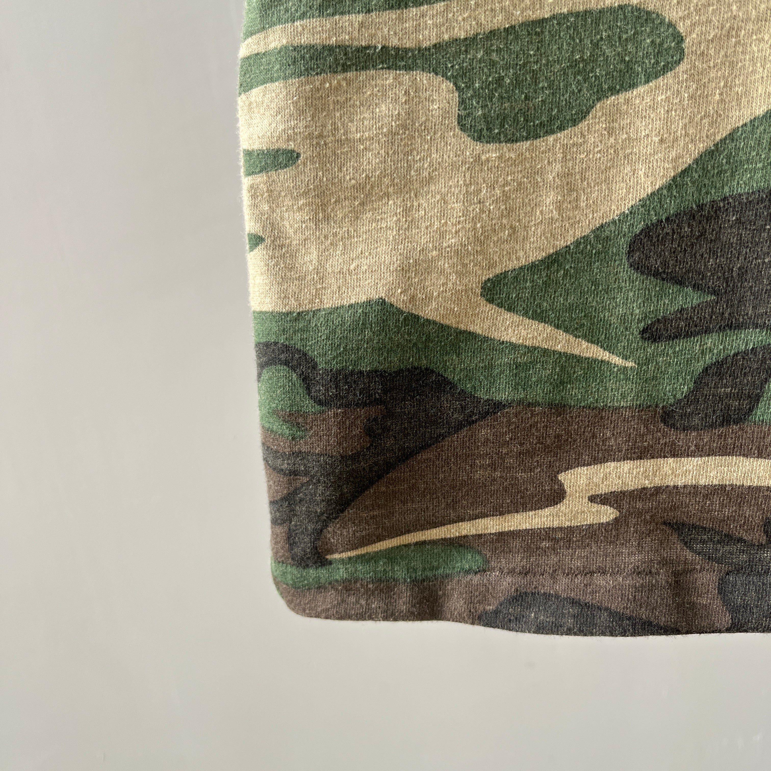 1970/80s Fitted Camo Ring T-Shirt