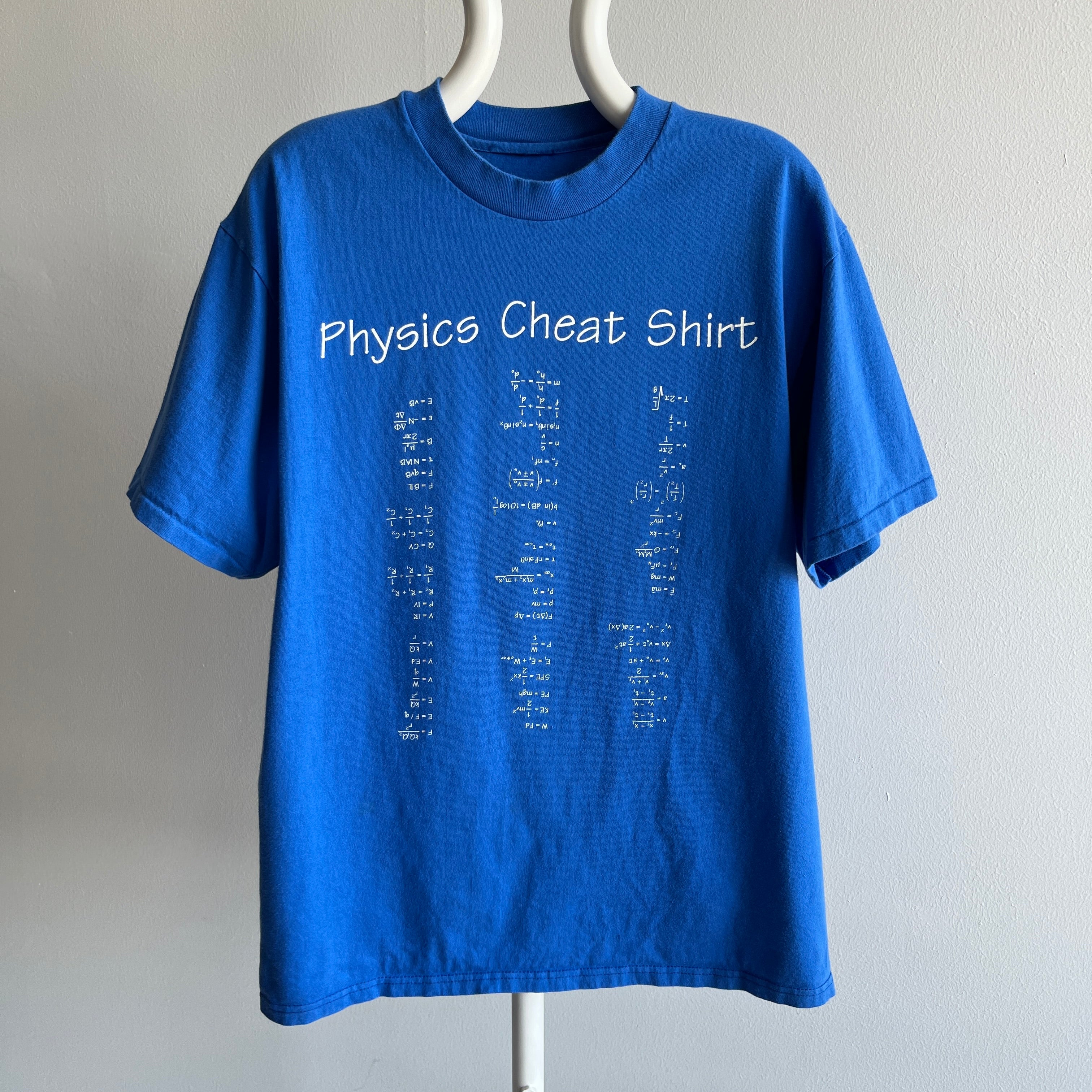 1990s Physics Cheat Sheet (It's Upside Down) - With a backside - T-Shirt