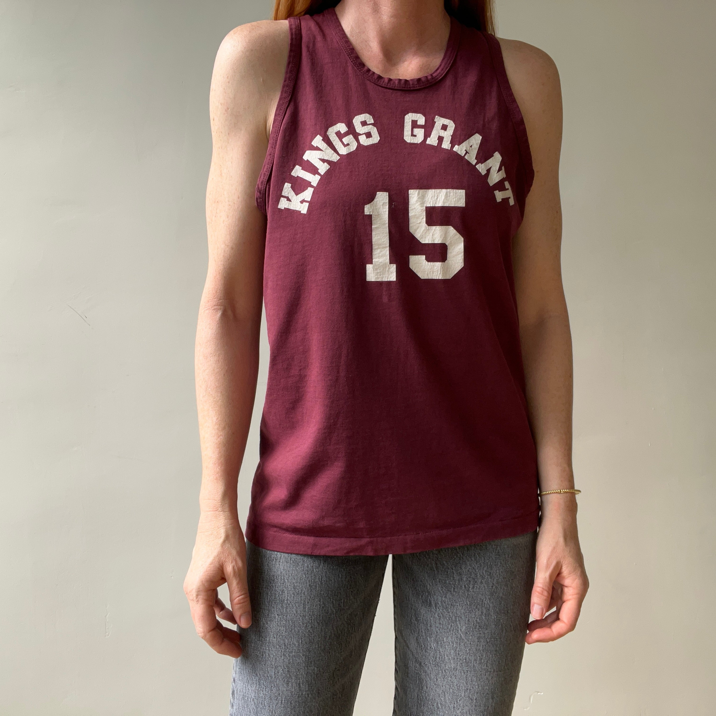 1970s/80s Burgundy Kings Grant 15 Tank Top