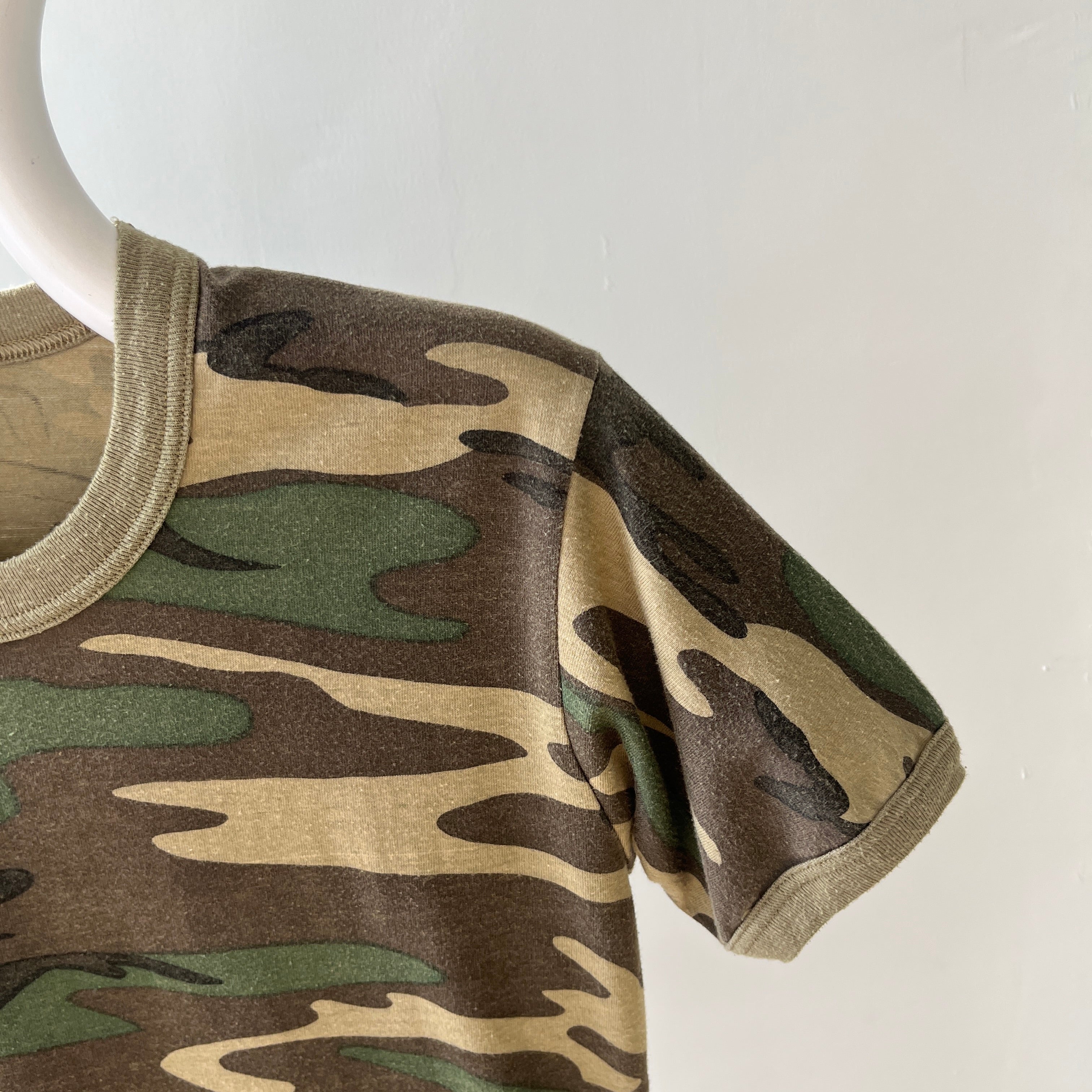 1970/80s Fitted Camo Ring T-Shirt